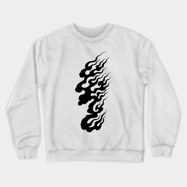 Black Flame Crewneck Sweatshirt by Back2Bytes